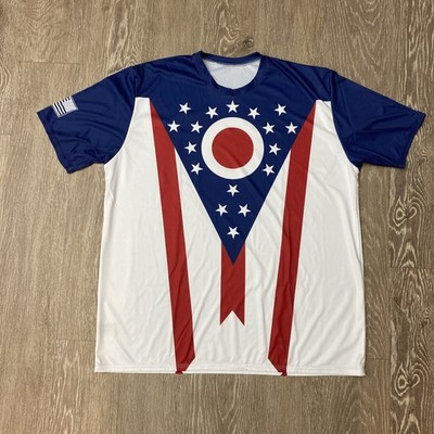 Ohio State Flag United States of America Short-Sleeve Unisex T-Shirt XL