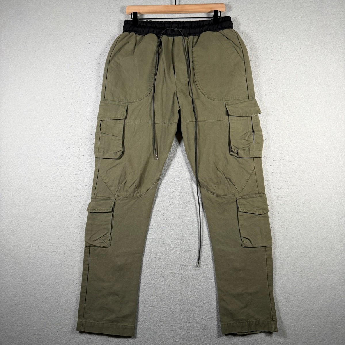 Richie Le Mens Olive Green Multi Pocket Cargo Pants Size Medium Streetwear  Tech | eBay