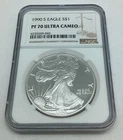 1990 S American Silver Eagle NGC PF 70 Ultra Cameo