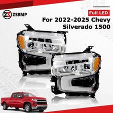 Full LED Headlight For 2022-2025 Chevy Silverado 1500 LT RST Left+Right Pair