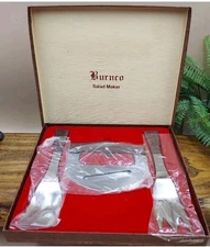 🥗 Vintage Burnco Stainless Steel Salad Maker Set – Made in Japan – New in Box 