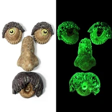 Mrisata Garden Face Tree Decor Funny Garden Decor Hugger Art Glowing in The D...