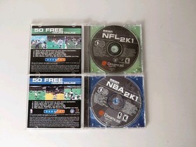 NFL 2K1 & NBA 2K1 Complete CIB Tested Working Sega Dreamcast 2000 Y2K