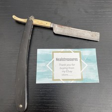 1900s J.S. HOLLER & CO. / ADOLPH BLAICH San Francisco CELLULOID STRAIGHT RAZOR
