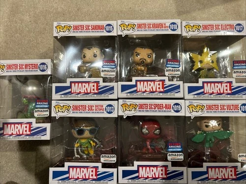 Funko Pop! Marvel, SPIDER-MAN, Sinister Six, Ock, Electro, Amazon Exclusive NEW!