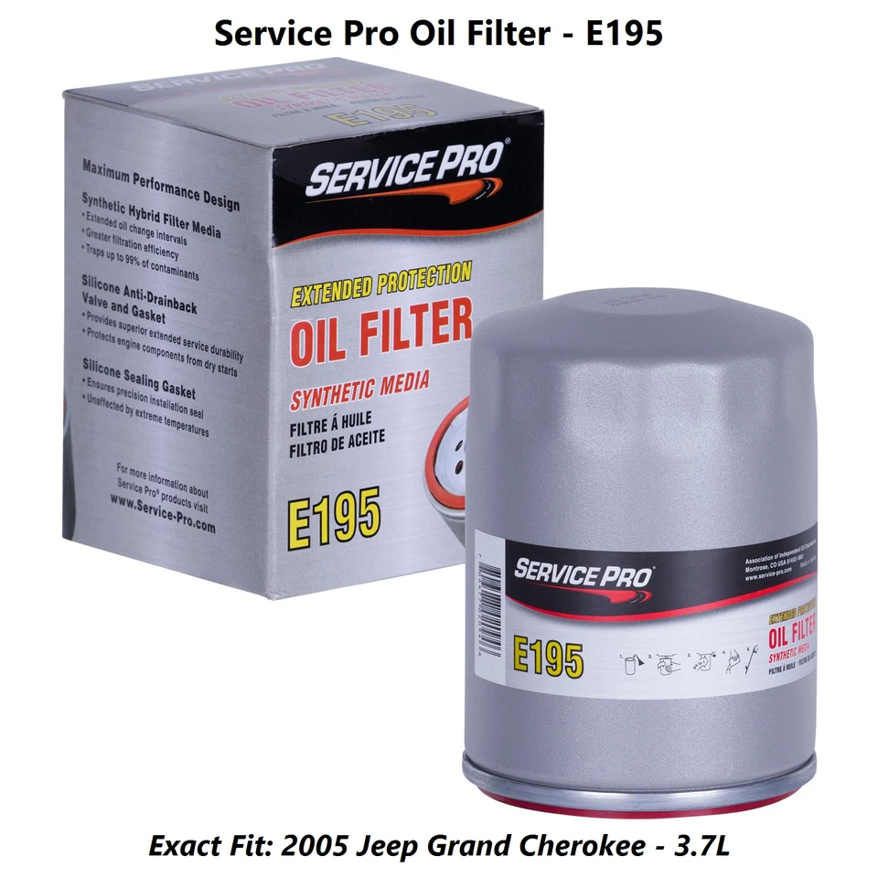 2005 Jeep Grand Cherokee 3.7L Complete Oil, Air & Cabin Filter Kit (5W-30) — 第 3/4 张图片