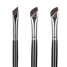 Professional Eyeliner Brush Set 3Pcs Ultra Thin Slanted Angled Eyebrow Concealer