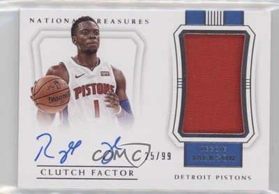 2017-18 Panini National Treasures Clutch Factor 25/99 Reggie Jackson Auto o3p