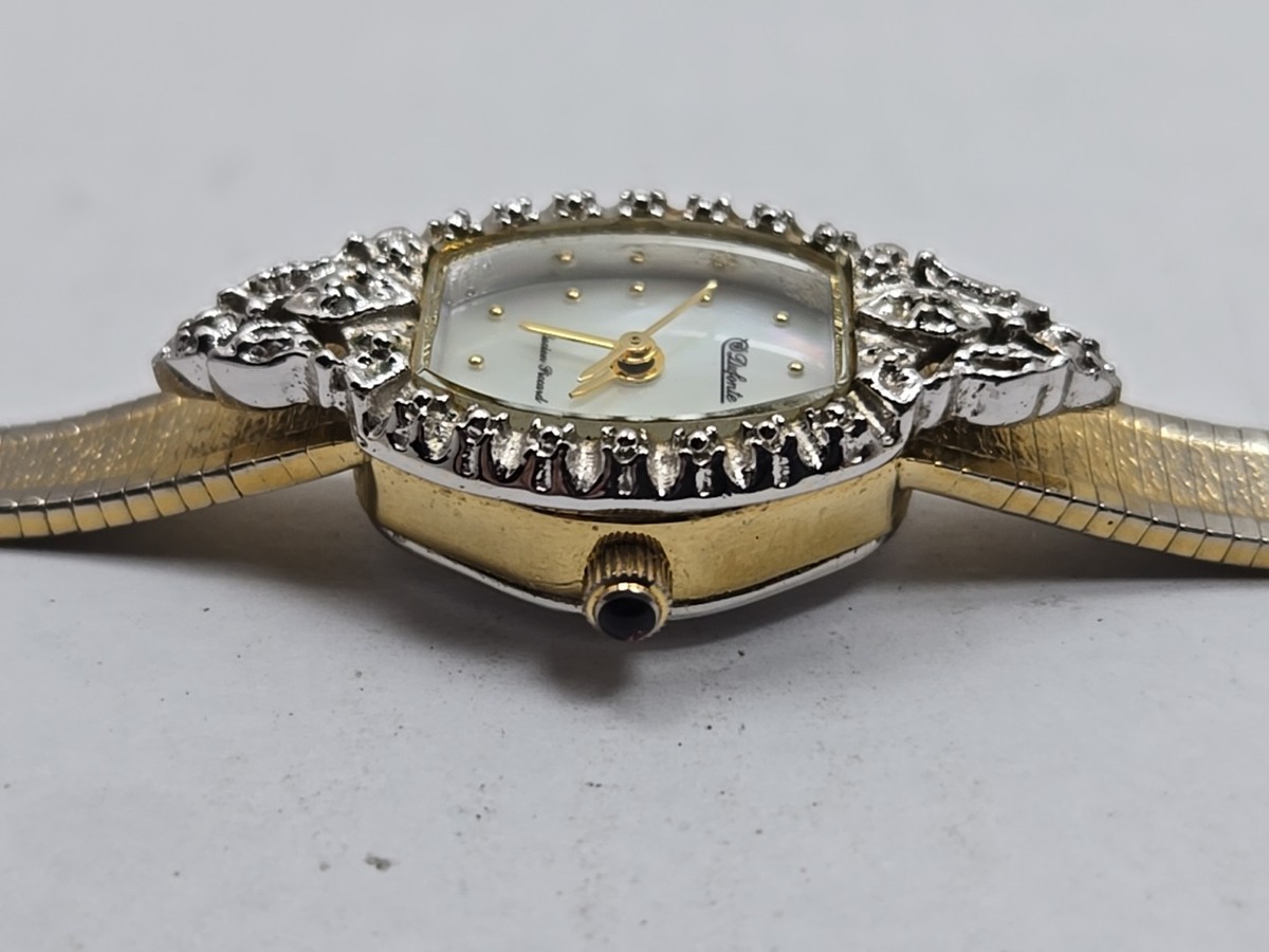 Dufonte Lucien Piccard Womens Diamond Watch Gold Tone Dainty  display picture 3