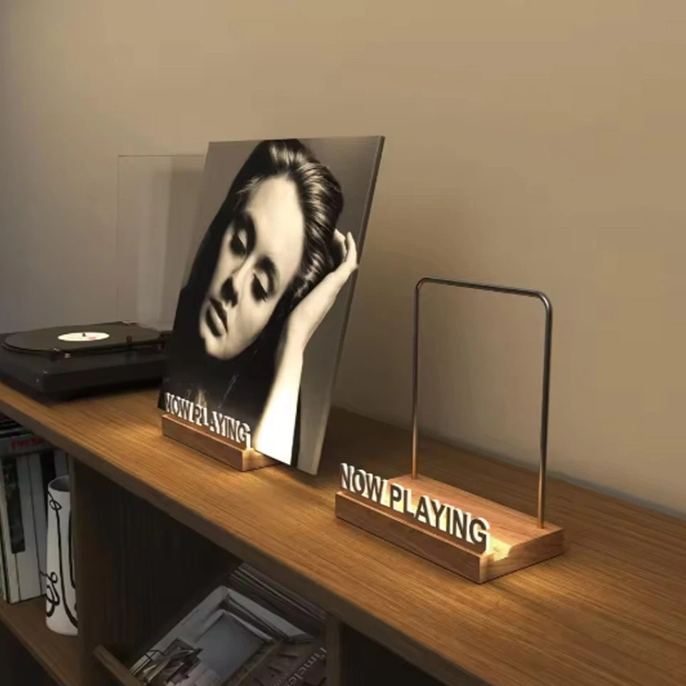 Now Playing Vinyl Record Holder Light Up Acrylic Albums Record Display Stand
