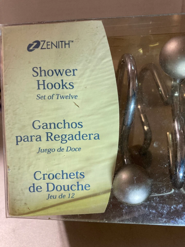 Ganchos de ducha Zenith de colección (12) 98NNSB metal cepillado bola acento baño Foto 3 de 4