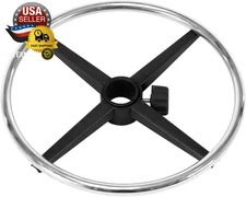 Office Stool Foot Rest Ring Attachment Metal Chrome, 15.7 Inch Diameter Studio D