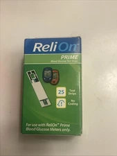 ReliOn Prime Blood Glucose Test Strips 25 Count Sealed Box NEW