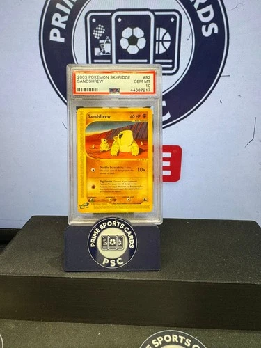 2003 Sandshrew Pokemon Skyridge 92/144 PSA 10         £1 STARTS