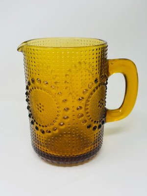 Riihimaki Grapponia Pitcher Brown Nanny Still Finland Vintage MCM Glass