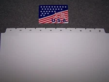 1-10 Index Divider Tabs 75 SETS Made in USA numbered tabs medical 