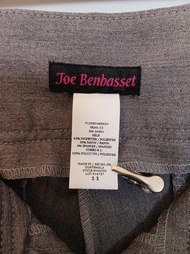 Joe Benbasset Dress Pants Junior's, SLATE/GREY Size 11, Professional Career NWT - Picture 4 of 12