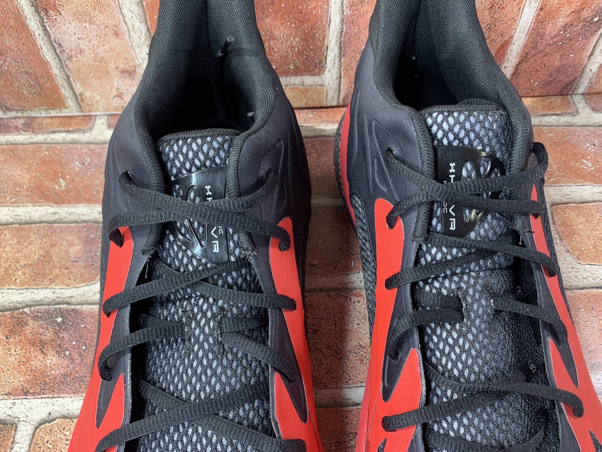 Under Armour Mens Size 17 HOVR Havoc 3 Red Black Basketball Sneakers Shoes New Under Armour UA Lockdown 6 Basketball Shoes Black Red  main image 2