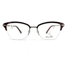 Max Cole MC 1517 COL 30 Eyeglasses Frames Red Silver Cat Eye Full Rim 51-17-140