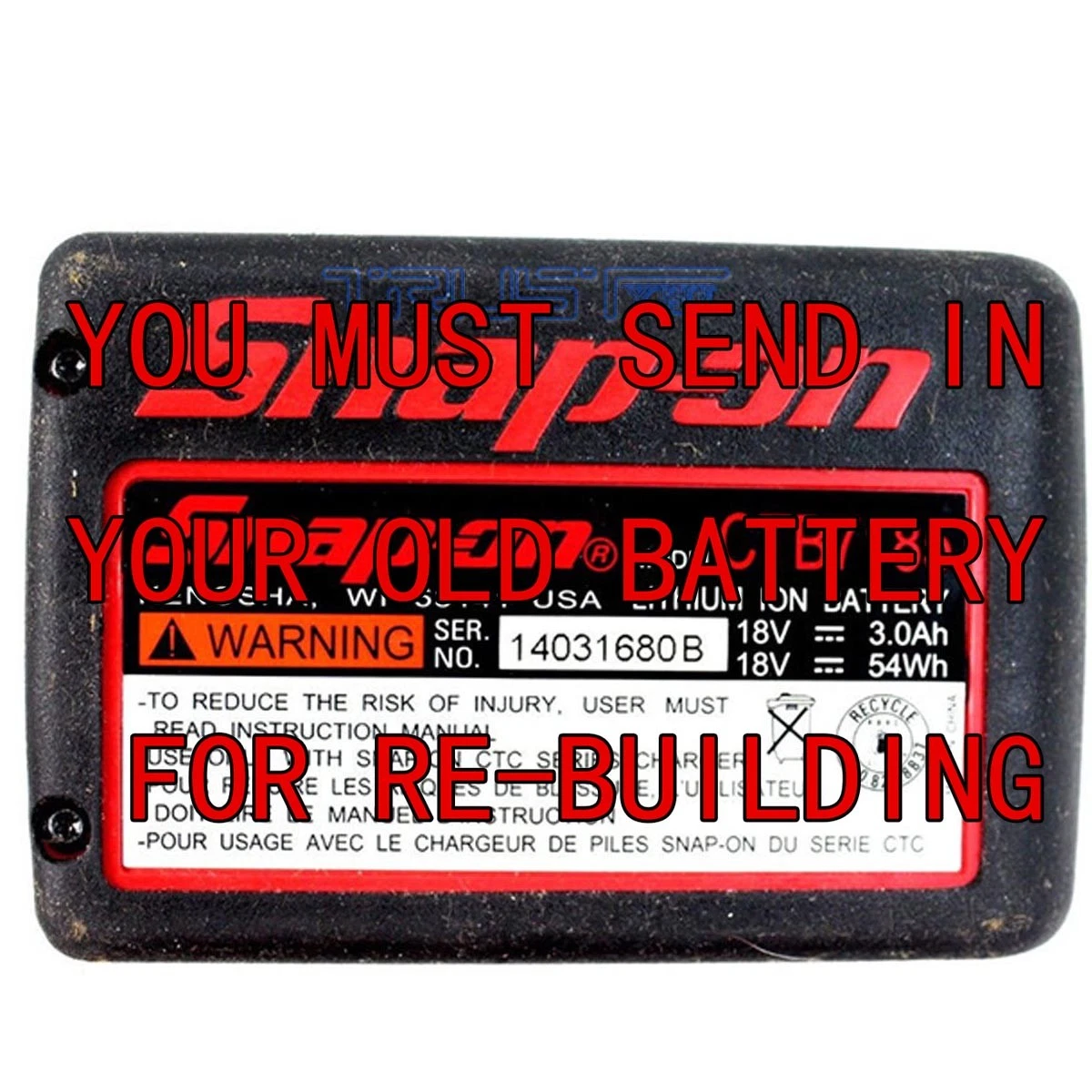 PS145 B&D 18V Battery Rebuild Service – MTO Battery