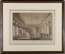 John Hill after John Claude Nattes - Early 19th Century Aquatint, Pump Room