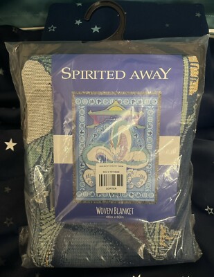 Studio Ghibli Spirited Away Haku Dragon Tapestry Throw Blanket - NEW WITH TAGS