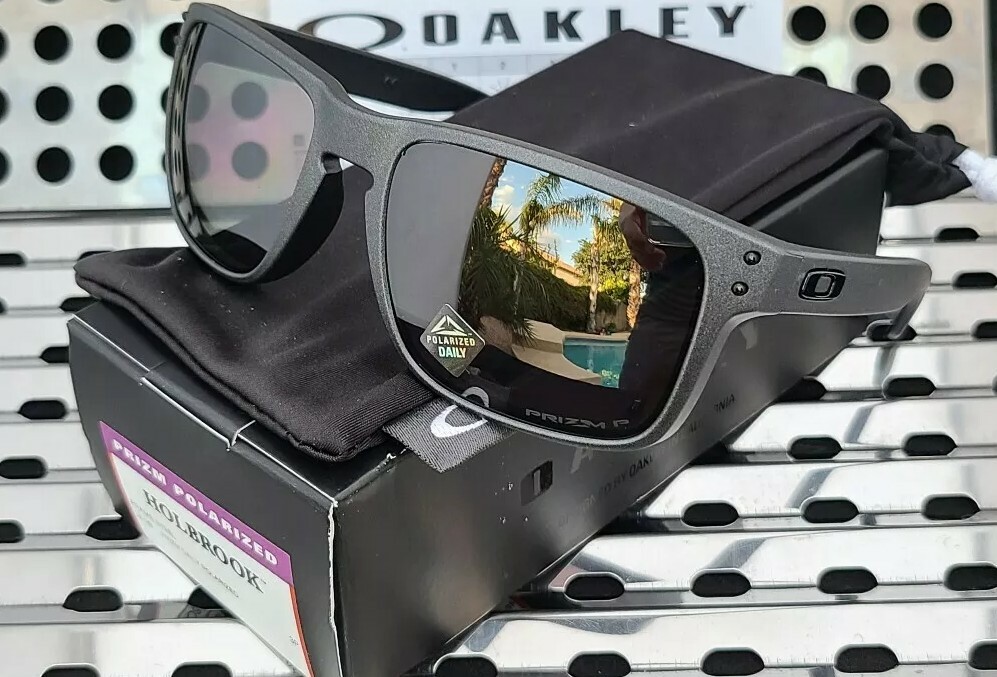 New Oakley HOLBROOK 9102-B555 Sunglasses Steel w/ Prizm New Oakley HOLBROOK 9102-B555 Sunglasses Steel w/ Prizm