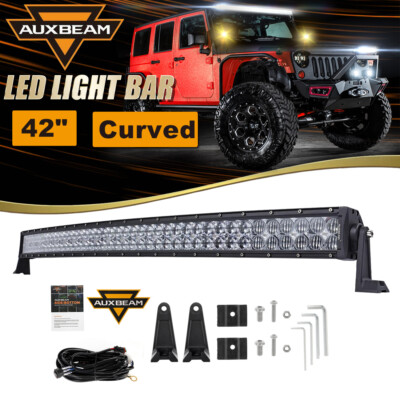AUXBEAM 42'' Curved LED Light Bar Dual-Row for Ford F-250 F-350 Super Duty 11-16