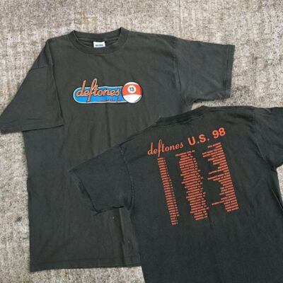 DEFTONES / Around The Fur Tシャツ 1998年製 L Vtg Deftones Around The Fur tour 1998 T-shirt 2 side black tee