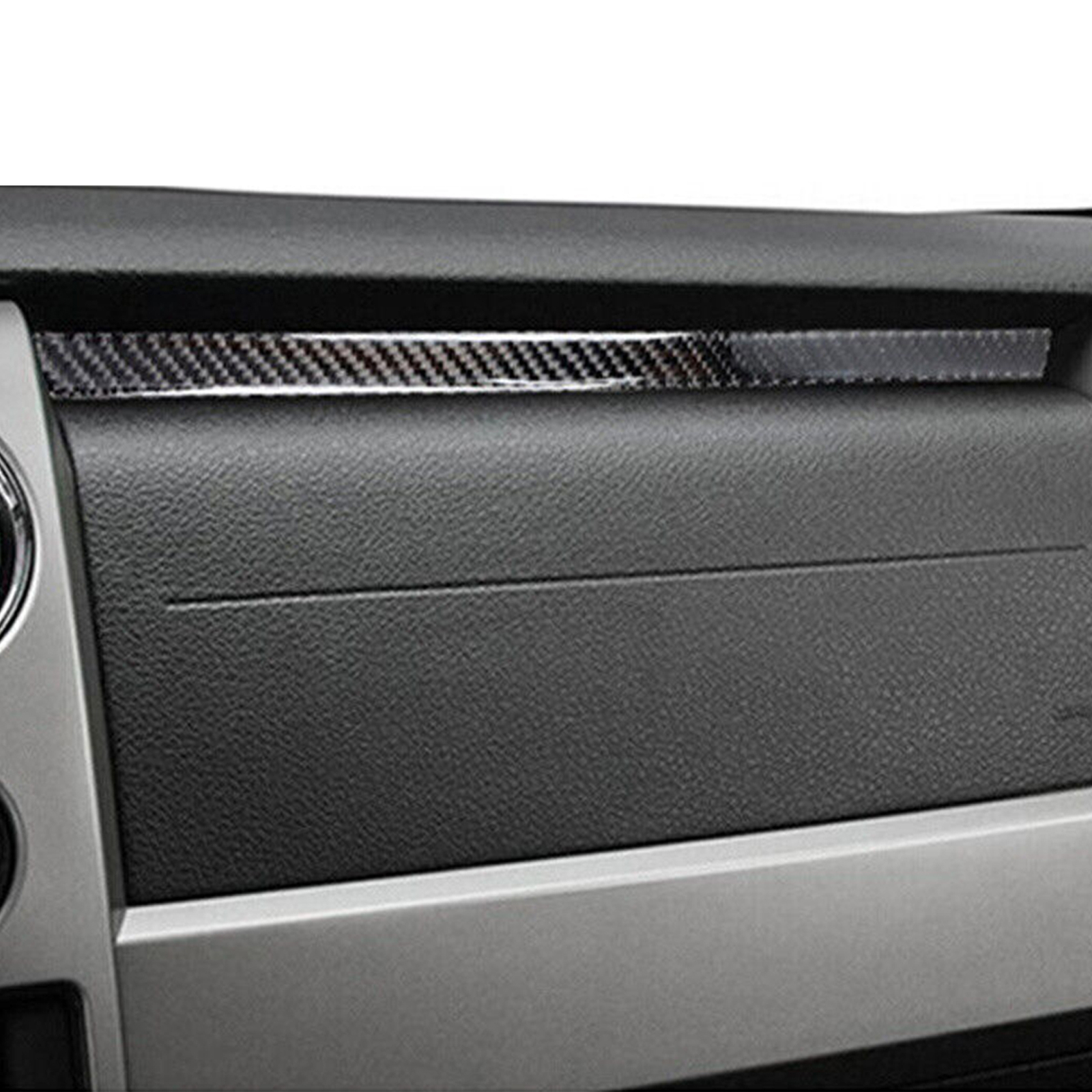Soft Carbon Fiber Co-pilot Dashboard Upper Panel Cover Fit For Ford F150 2009-14