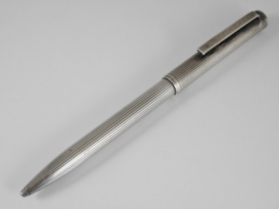 dunhill Sterling Silver 925 Pinstripe Ballpoint Pen (used) FREE
