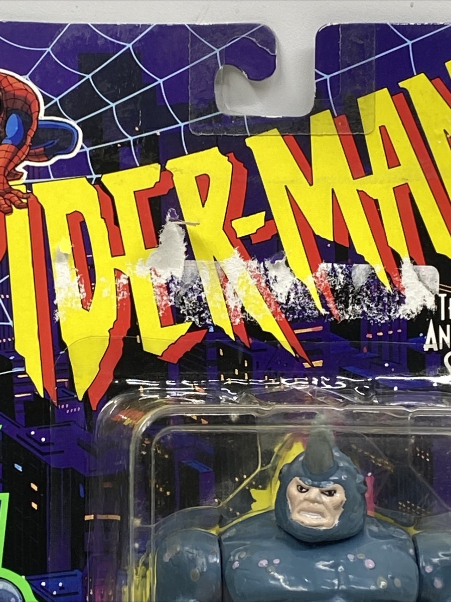 Vintage Marvel Comics Spider-Man Animated Series RHINO Figure Toy