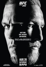 Póster de lucha Conor Mcgregor Vs Nate Díaz 2 II The Rematch UFC 202 Any Time 11X16