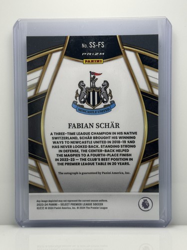 2023-24 Panini Prizm Certified Auto #SS-FS Fabian Schar Newcastle United EPL - Picture 2 of 2