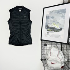 Nike Pink Women’s Aeroloft 800 Down Flash Running Vest Gilet Xs Black Grey 3m