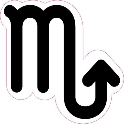 4in x 4in Scorpio Symbol Vinyl Sticker Car Truck Vehicle Bumper Decal