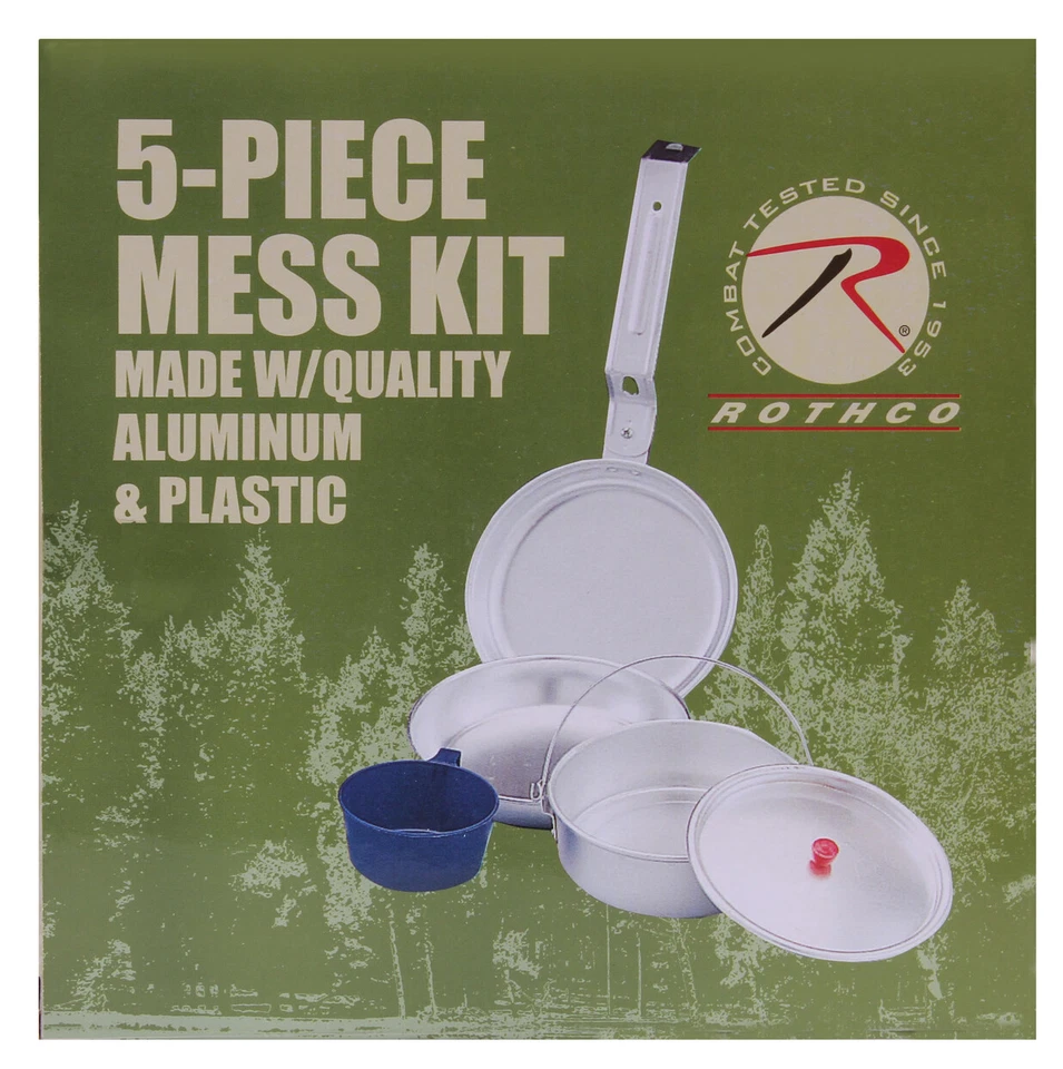 Mess Kit  5 Pc Lightweight Aluminum Camping Hiking Great Starter Kit Free Ship - Image 2 of 3