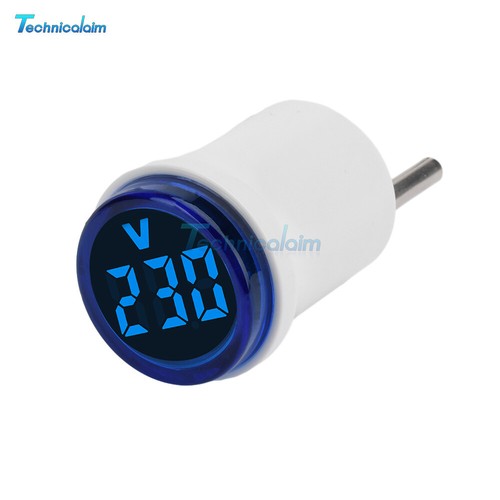 AC 220V 30mm EU Plug LED Digital AC Voltmeter Indicator Voltage Meter 50~500V - Picture 15 of 34