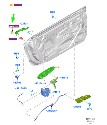 FORD MUSTANG MK6 Front Right Door Handle Bezel RHD 5363472 NEW 