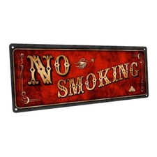 No Smoking Metal Sign; Wall Decor for Home and Office