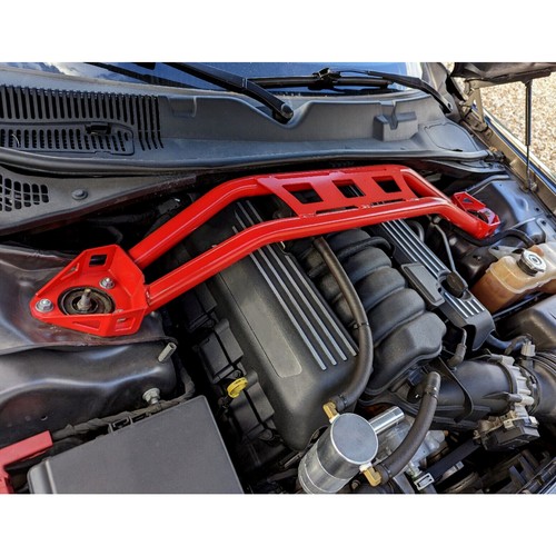 NEW Red For 2008-2023 Dodge Challenger Performance Strut Tower Brace Bar Steel - Picture 7 of 21