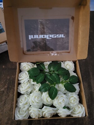 Innogear Artificial Roses 50 Count Ivory New