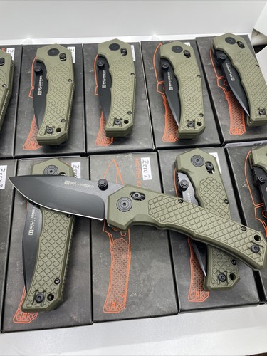 10 Pack Willumsen Copenhagen Zero7 Folding Knife 3.5" 440C Steel Blade Green - Picture 2 of 11