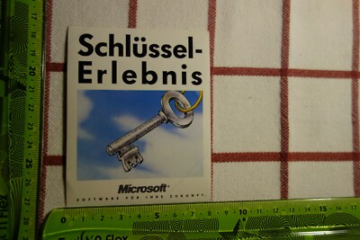 Alter Aufkleber Computer Programm Software MICROSOFT Schlüssel-Erlebnis