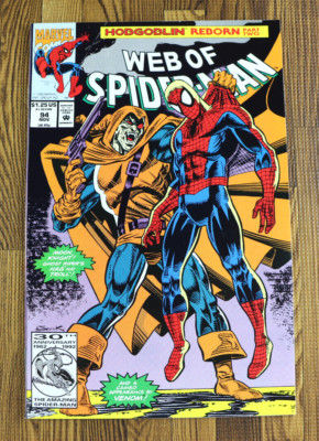 1992 Marvel Web Of Spider-Man #94 Venom Cameo Appearance Hobgoblin VF/VF+