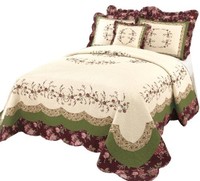Modern Heirloom Collection Brooke Cotton Filled Bedspread, King, 120 By 118-inch on sale Modern Heirloom Collection Brooke Cotton Filled Bedspread, King, 120 By 118-inch on sale