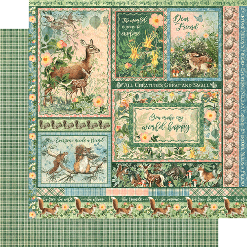 NEU Grafik 45 8" x 8" Papier Block Woodland Friends - Bild 3 von 7