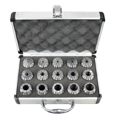 PRECISION MATTHEWS ER-40 COLLET SET, INCH SIZE BY 1/16th, INCLUDES ALUMINUM CASE, HIGH PRECISION