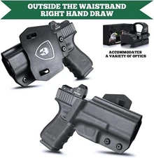 OWB Holster,Optic Cut For Glock 17/19,G19X,G22/23/32/31 Gen3-4,G44,G45,G45 MOS
