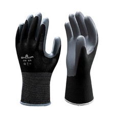Showa Atlas 370B Black Work Gloves with Nitrile Coating 144 Pair Case/12 Dozen 